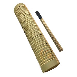 Reco-Reco Artesanal Grande Em Bambu Com Baqueta