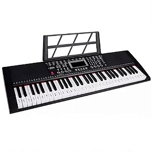 Teclado Infantil Microfone 61 Teclas Profissional Musical