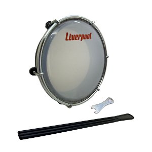 Tamborim Liverpool Profissional 6" Nylon Preto Com Baqueta