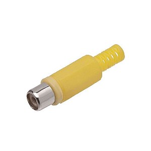 Plug Adaptador Jack RCA Amarelo MXT 19 Unidades