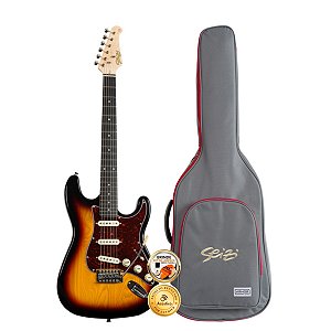 Guitarra Seizi Vintage Shinobi Sunburst Ash SSS Com Bag