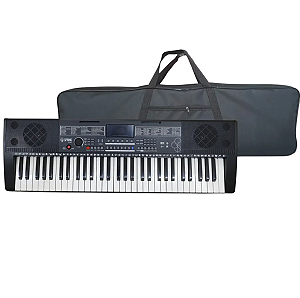 Teclado Musical Profissional 61 Teclas Sensitivas Com Bag