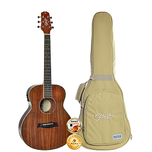 Violão Seizi Mini Kyoto Abalone Koa Ativo Artist Com Bag