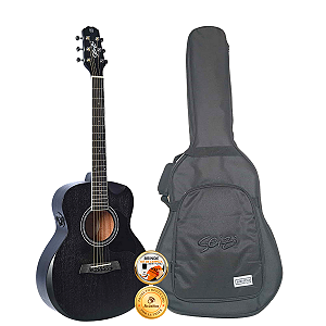 Violão Seizi Mini Neo Nagoya Mirai Open Pore Black Com Bag