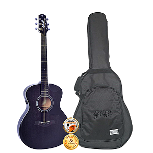 Violão Seizi Nagoya Mirai Open Pore Black Com Bag