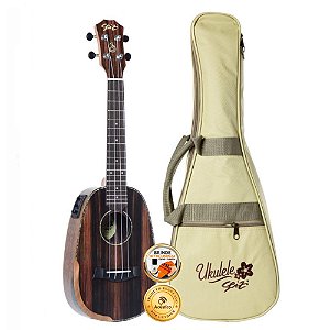 Ukulele Seizi Bora-Bora Plus Pineapple Concert Elétrico Bag