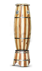 Atabaque De 80 Cm Afinação Em Presilha Aro De Metal Suporte