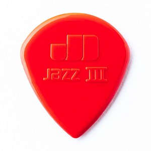 Palheta Dunlop Jazz III Nylon Vermelha