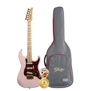 Guitarra Seizi Katana Yoru SSS Sakura Pink Tortoise Com Bag