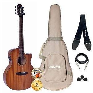 Kit Violão Seizi Supreme Ryu Mirai Cutaway Mahogany Completo