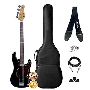 Kit Contrabaixo Tagima Precision Bass TW-65 Black Completo