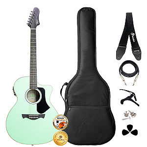 Kit Violão Tagima Rio Negro Surf Green TEQ-8 Completo
