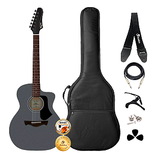 Kit Violão Tagima Rio Negro Silver TEQ-8 Auditorium Completo