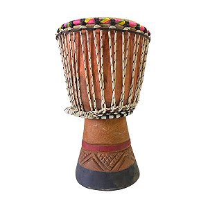 Tambor Djembê Percussão Africana 8.5" X 38 Cm Pele Couro