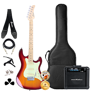 Guitarra Strinberg Cherry Sunburst Acessórios + Amplificador