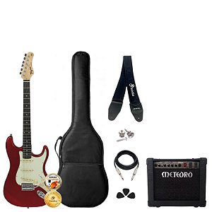 Guitarra Stratocaster Tagima TG-500 Acessórios + Amplificador