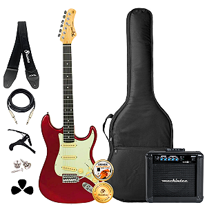 Guitarra Stratocaster Tagima TG-500 Acessórios + Amplificador