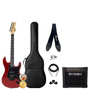 Guitarra Tagima Sixmart Vermelha Acessórios + Amplificador