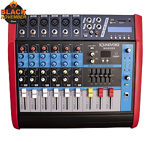 Mesa De Som Amplificada Soundvoice 6 Canais MA630X