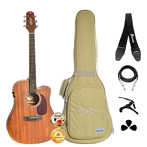 Kit Violão Seizi Neo Tokyo Mirai bluetooth Mahogany Completo