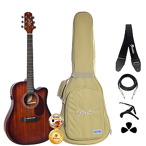 Kit Violão Seizi Neo Tokyo Kaizen Mahogany Burst Completo