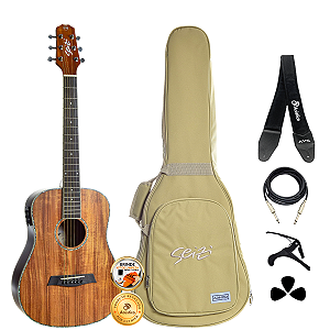 Kit Violão Seizi Baby Tokyo Abalone Koa Ativo Completo