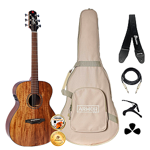 Kit Violão Profissional Seizi Supreme Fuji Mirai Koa Completo