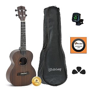 Kit Ukulele Tenor Strinberg Acústico UK06T Tobacco Completo