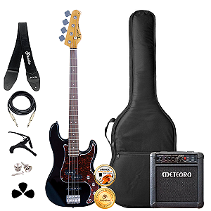 Baixo Tagima Precision TW-65 Black Acessórios + Amplificador