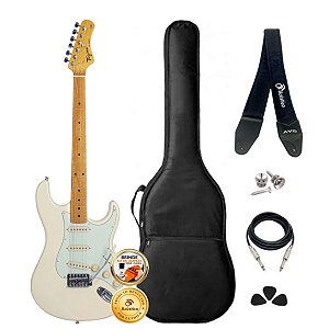 Kit Guitarra Stratocaster Tagima TG-530 Olympic White Completo