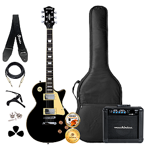 Guitarra Les Paul Strinberg LPS230 Preto Acessórios + Ampli