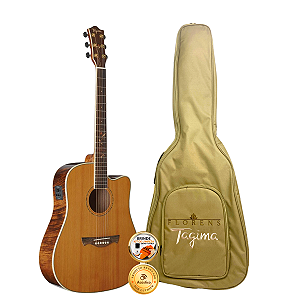 Violão Elétrico Folk Tagima Okoume Flamed FS-200 Fishman Bag