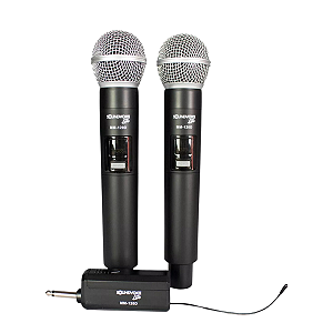 Microfone Sem Fio Dinâmico Cardioide Duplo Soundvoice MM-120D