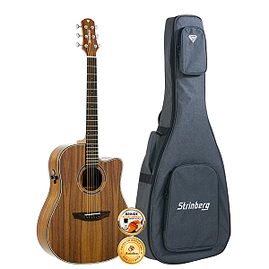 Violão Profissional Strinberg Diamond DD1C Koa Folk SE-X Bag