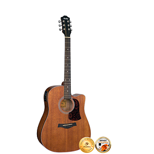 Violão Elétrico Aço Shelby Folk Cutaway Fosco em Mogno 195C