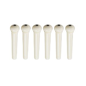 Pino Para Violão Aço Strinberg Plástico Ivory 6 Unid