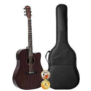 Kit Violão Tagima Kansas Gran Reserva Sapele Folk Aço Capa