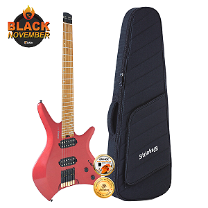 Guitarra Elétrica Strinberg Headless SHN6 Next Red Com Bag