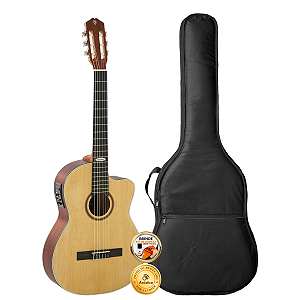 Kit Violão Nylon Elétrico Strinberg SC200CN Spruce Com Capa