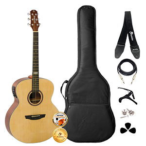 Kit Violão Elétrico Strinberg SJ200 Jumbo Spruce Completo