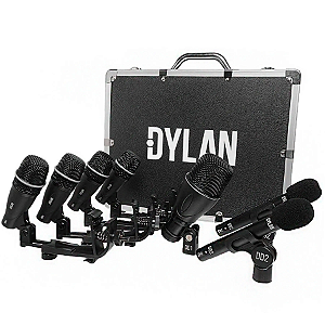 Kit De 7 Microfones Para Bateria Dylan DD-7 Com Hard Case