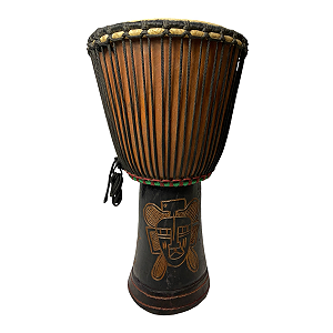 Tambor Djembê Percussão Africana 12" X 60 Cm Pele Couro