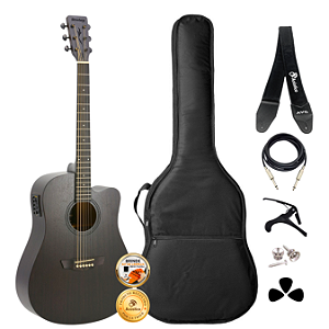 Kit Violão Elétrico Strinberg Forest FS4D Tobacco Completo