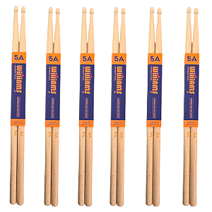 Baqueta De Bateria Williams Hickory 5A Medium Rock 6 Pares