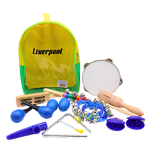 Bandinha Rítmica Com 10 Instrumentos Infantil Liverpool
