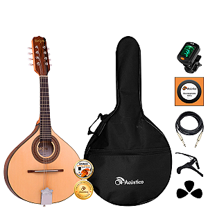Kit Bandolim Elétrico Rozini RB10 Studio 8 Cordas Completo