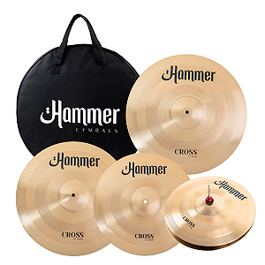 Set Pratos De Bateria Liverpool Hammer Cross 14/16//18/20