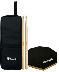 Baqueta 5B Hickory Williams Hard Rock Capa + Pad De Estudo