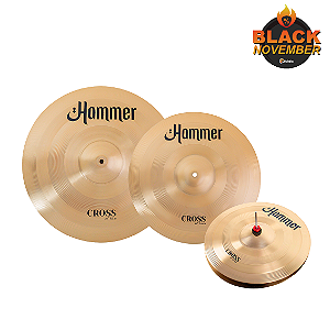 Set Pratos De Bateria Liverpool Hammer Cross 14/18/20 Híbrido