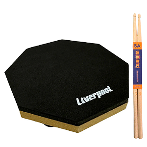 Kit Baqueta De Bateria 5A Williams Hickory Medium Rock + Pad